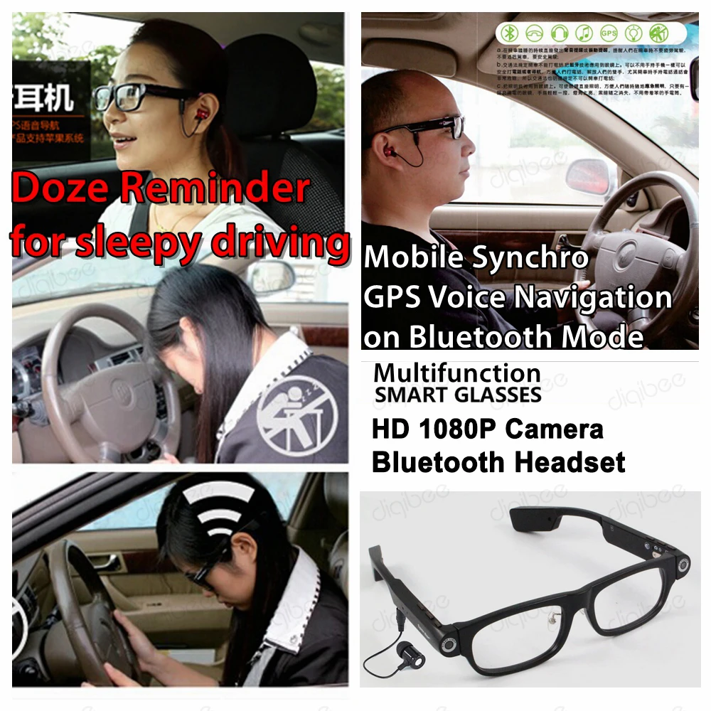  8GB or 32GB HD 1080P Mini Camera Glasses Smart Sunglasses Mini Camcorders Glasses Sports DV Wireles