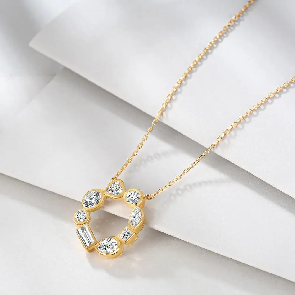 Plaza Colgante Collar Cadena De Plata Esterlina 925 Mujeres Señoras Joyas Regalo