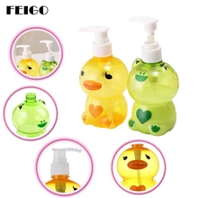 FEIGO 250 мл милый мультяшный Пластиковый Дозатор для мыла ручной насос шампунь контейнеры для лосьонов моющие средства F574