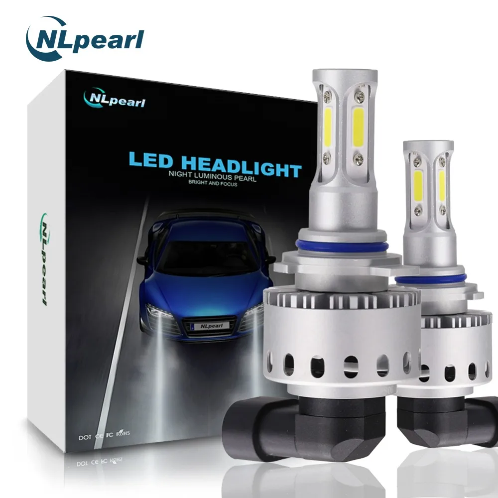 Nlpearl 2 шт. 12000LM/пара 6500 к белый свет COB точечный светодиодный 9012 HIR2 лампы H7 H11 H3 9005 9006 H1 H4 9012 светодиодный фары 12V