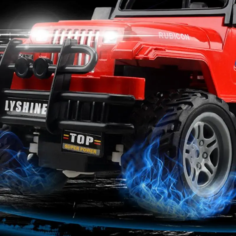 1:18 Перезаряжаемые RC Jeep автомобиль игрушка на широкую ногу и скалолазания, высокие Скорость внедорожные на открытом воздухе Детский Электрический RC столкновения недоступной для автомобиля