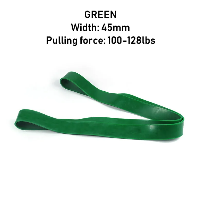 Натуральный латексный тянущийся канат, поддерживающий мощность лифтинга, с петлями, фитнес-Эспандеры, растягивающиеся резинки для подтягивания, гимнастики - Цвет: Зеленый