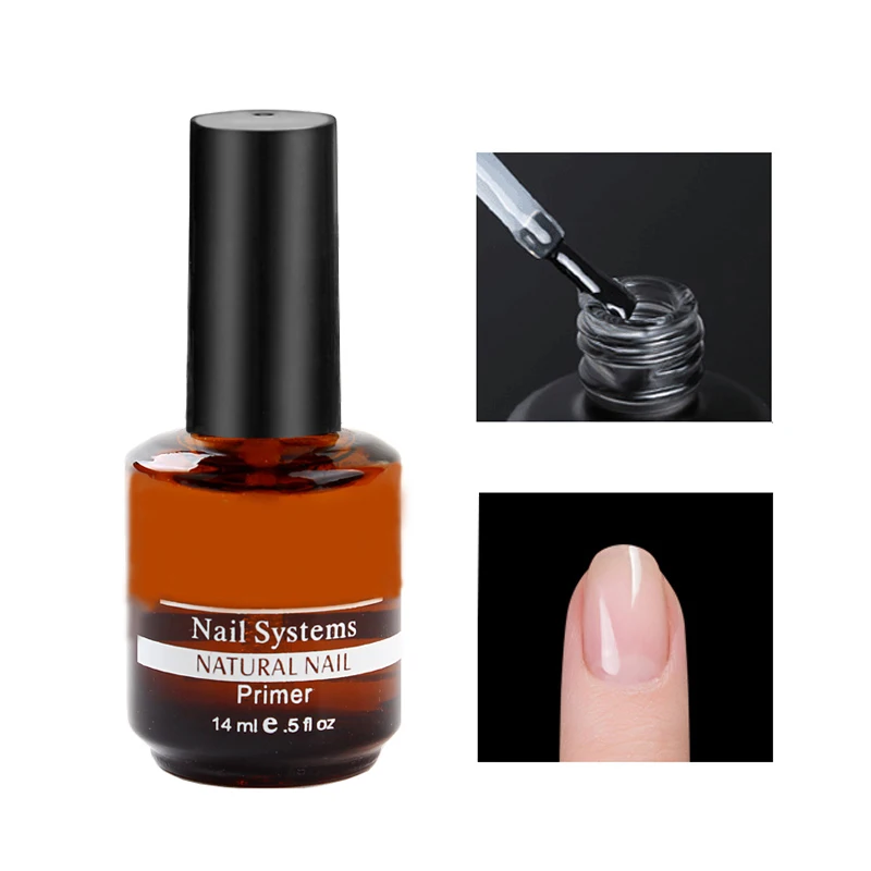 

Base Coat Primer 14 ML Nail Art Soak Off Color for UV Gel Polish Acrylics 0.5fl oz Gel Bonder Cured in LED UV Lamp