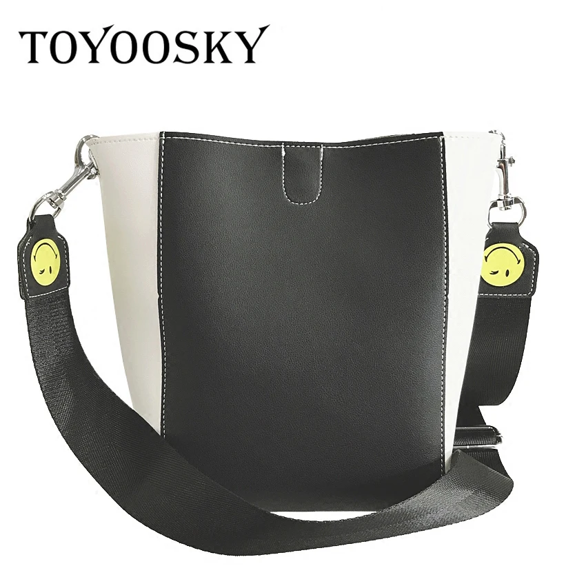 

TOYOOSKY New Large Capacity Women Bag Fashion PU Leather Shoulder Casual Tote Bag Designer Female Bucket Handbags Composite Bag