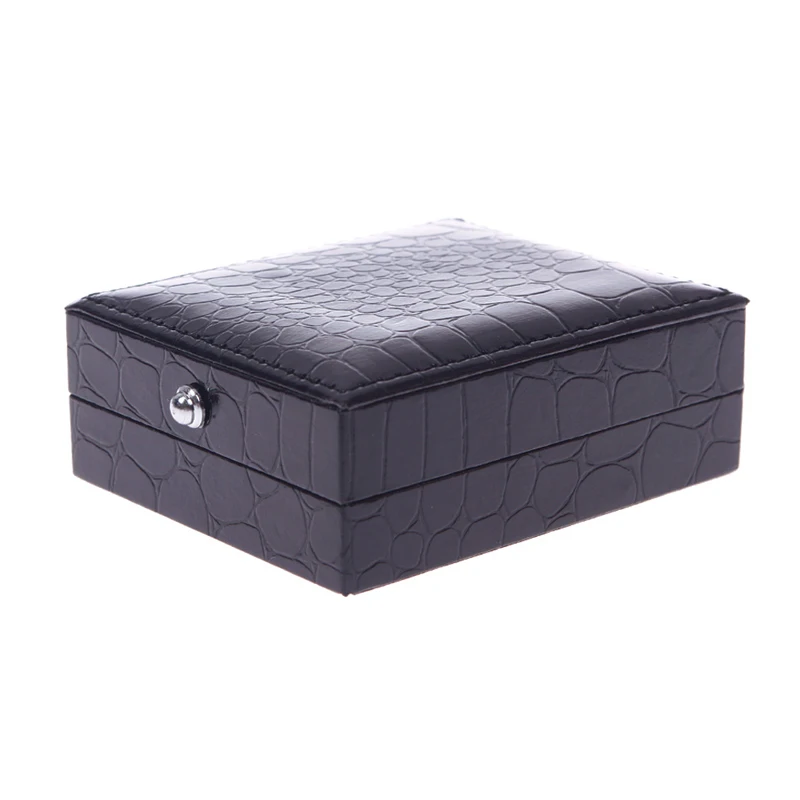 Leather Black Box Jewelry Storage Case Holder Organizer Display Cuff