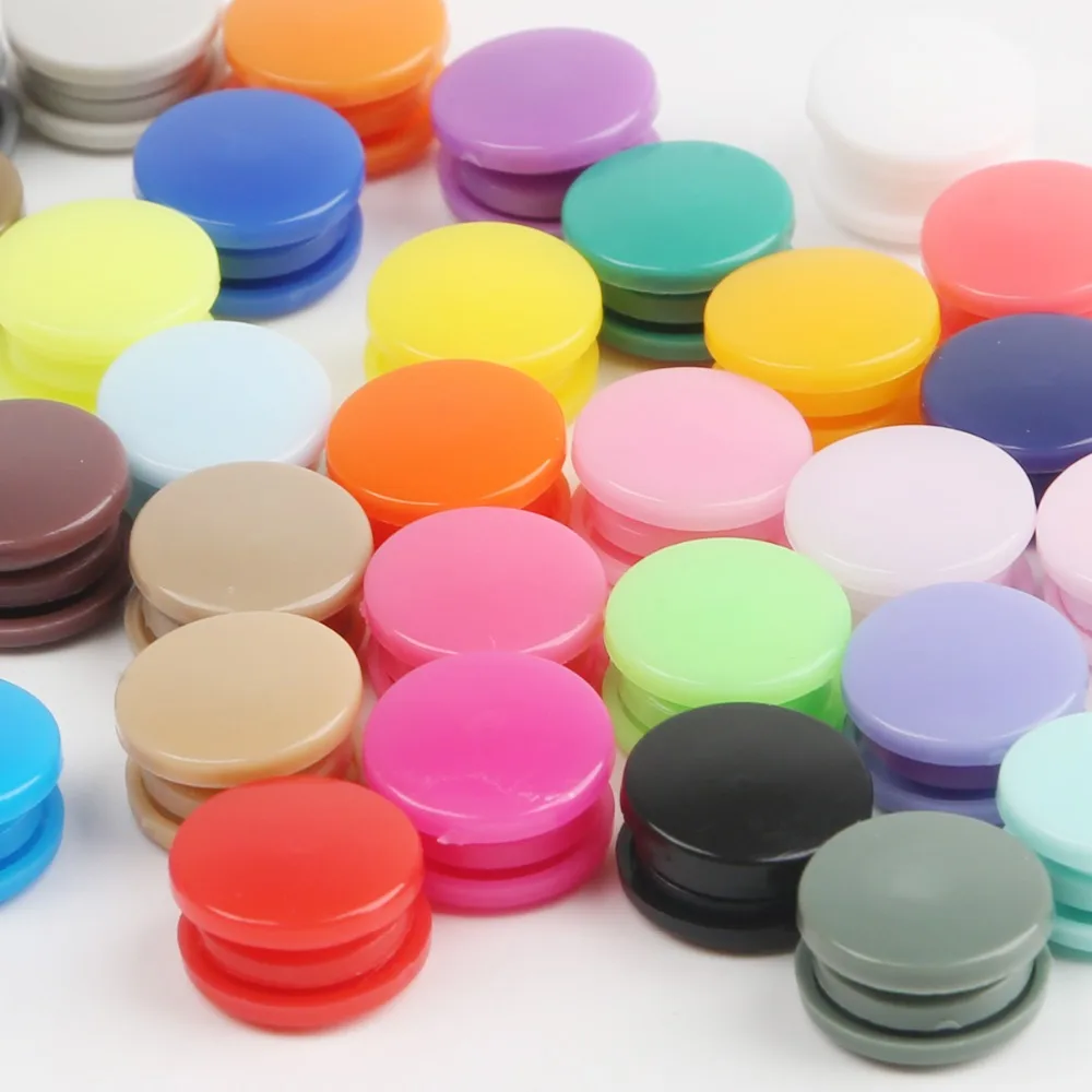 

50 Sets KAM T5 12MM Round Plastic Snaps Button Fasteners Quilt Cover Sheet Button Garment Accessories For Baby Clothes Clips