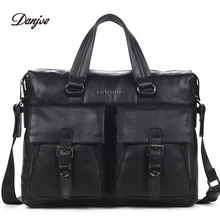 DANJUE, натуральная кожа, модный мужской деловой портфель, большая вместительность, мужская сумка, модные мужские сумки, двойная сумка, сумка-мессенджер, Мужская