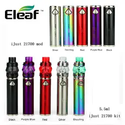 Оригинальный Eleaf iJust 21700 Starter Kit с 5,5 мл Элло Дуро танк и 21700 батарея Mod 80 Вт испаритель электронный испаритель VS 3