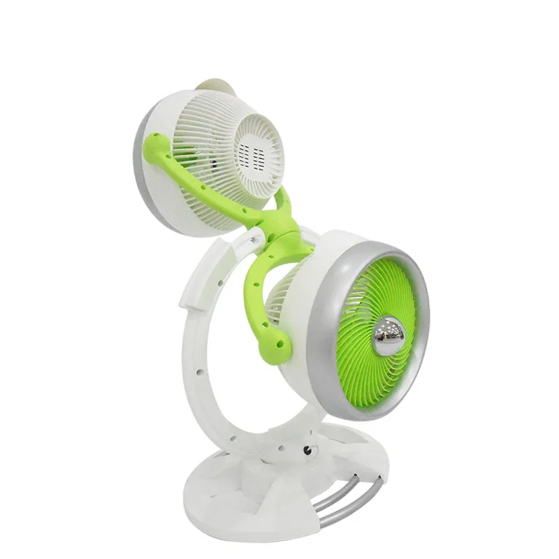 

220V Double Head Electric Fan Air Circulation Fan 3 Gear Energy Serve Strong Wind Circulate Warm Or Cold Wind Portable Fan