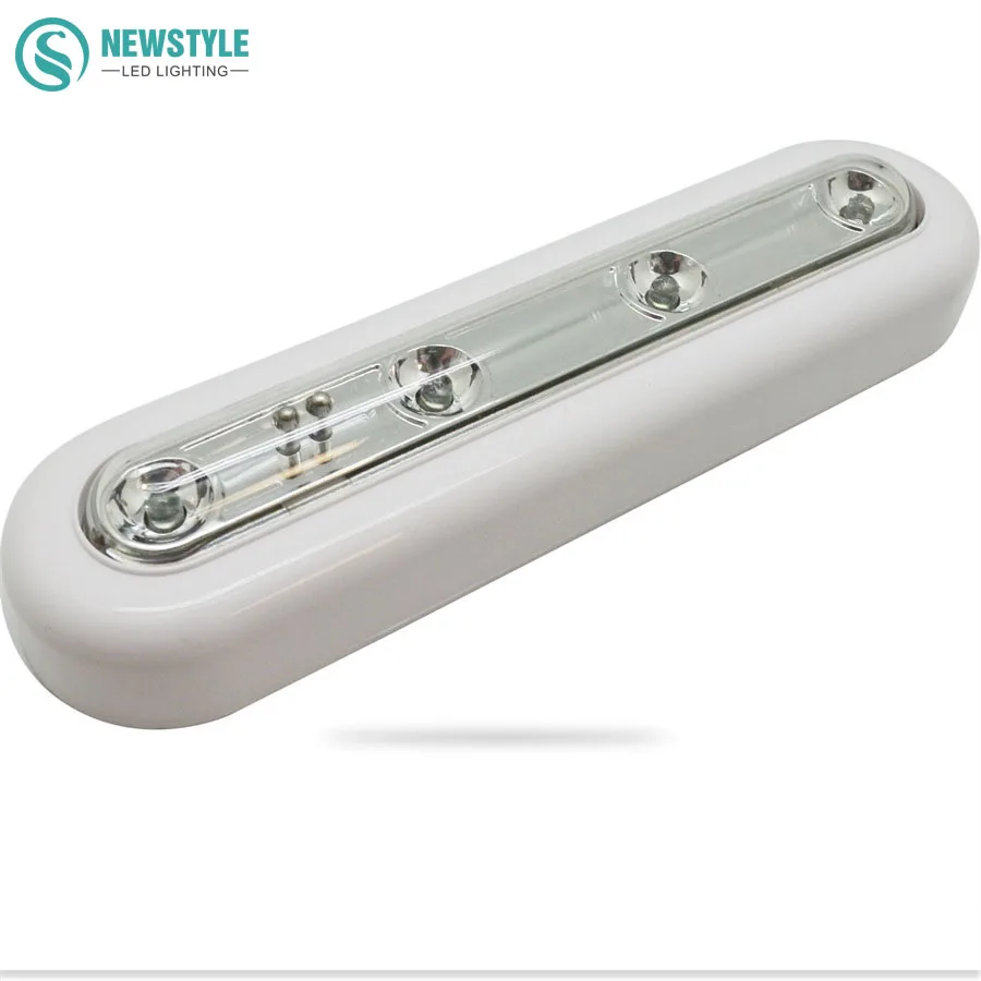 

Energy-saving LED Night Light Lamps Battery Powered LED Touch Sensor Light With 4 LED Bulbs Wireless Light for Home Office