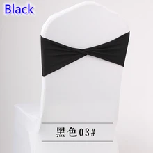 Цвет черный спандекс пояса для чехлы на стулья из лайкры пояса спандекс ленты галстук-бабочка для украшение для свадебного банкета дизайн оптом