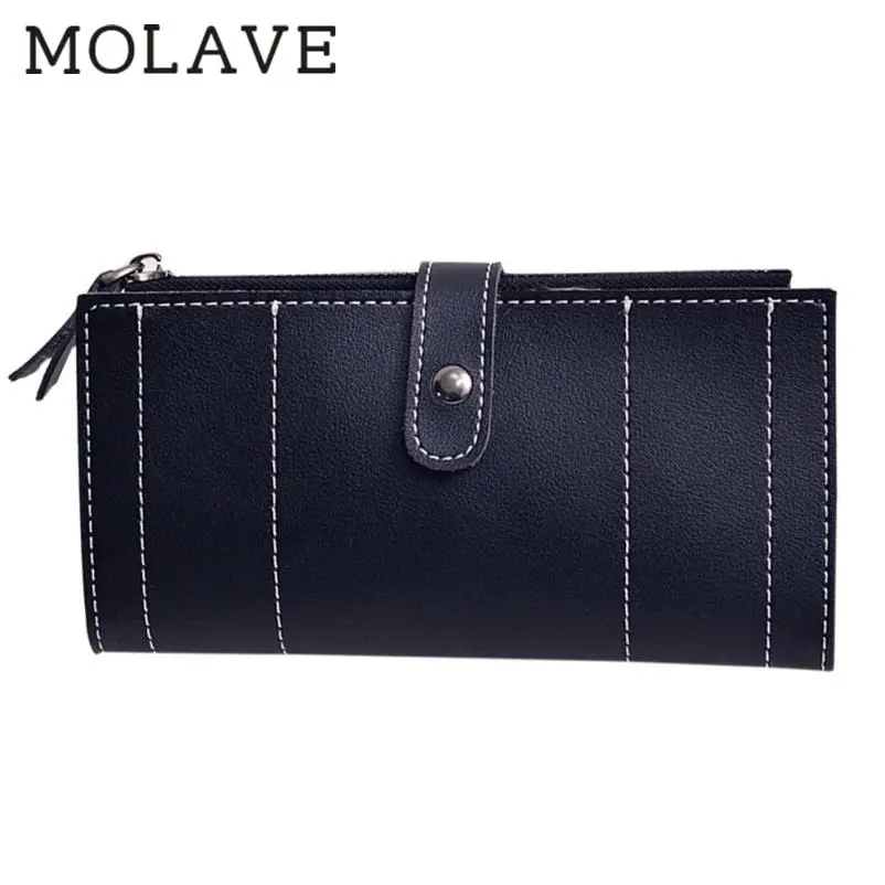 

MOLAVE wallets wallet female Solid card holder Hasp Zipper Women Daily Use Handbag Quality Clutch Purse Fashion Wallet Feb17