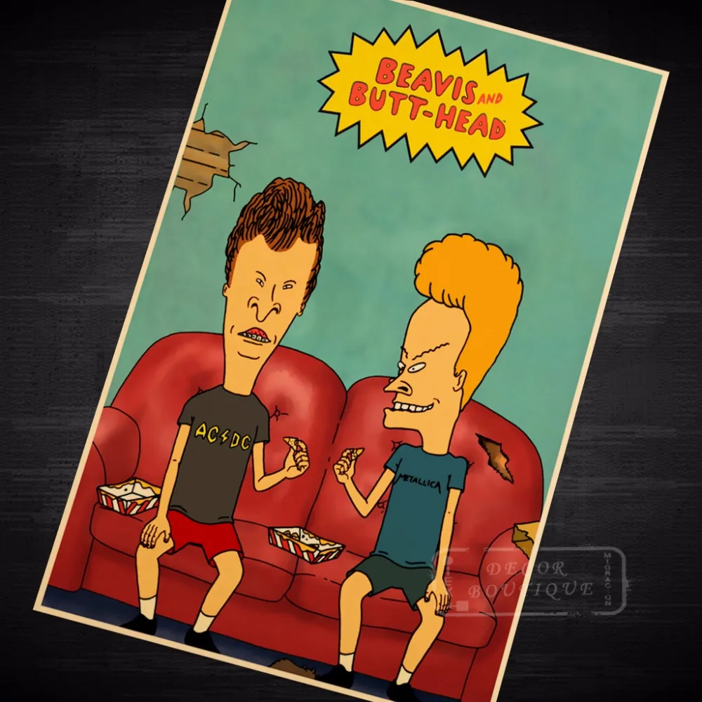 Beavis и Butt head US 90s ТВ шоу Винтаж Ретро плакат декоративный DIY настенные холст