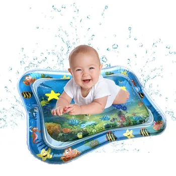 

Baby Inflatable Water Play Mat Infant Summer Beach Water Mat Thicken PVC Tummy Time Playmat Toddler Game Pad Ocean For Babies