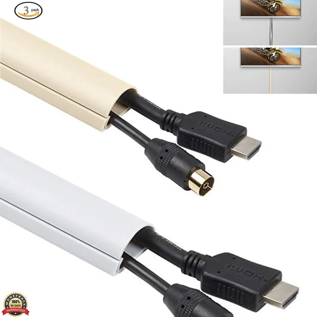 Cable Raceway On Wall Cord Cover Surface Mount Electrical Channel To