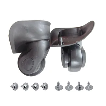 

A08 1 pair Left Right Trolley Case repair wheel Small Universal travel suitcase accessories wheel ABS+Nylon Black Gray