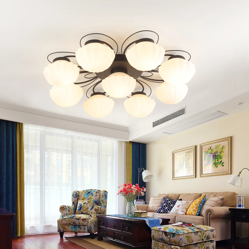 Family Simple Style Iron Art Led Ceiling Lights Plafond Lamp For Led Ceiling Lights Plafond Lamp