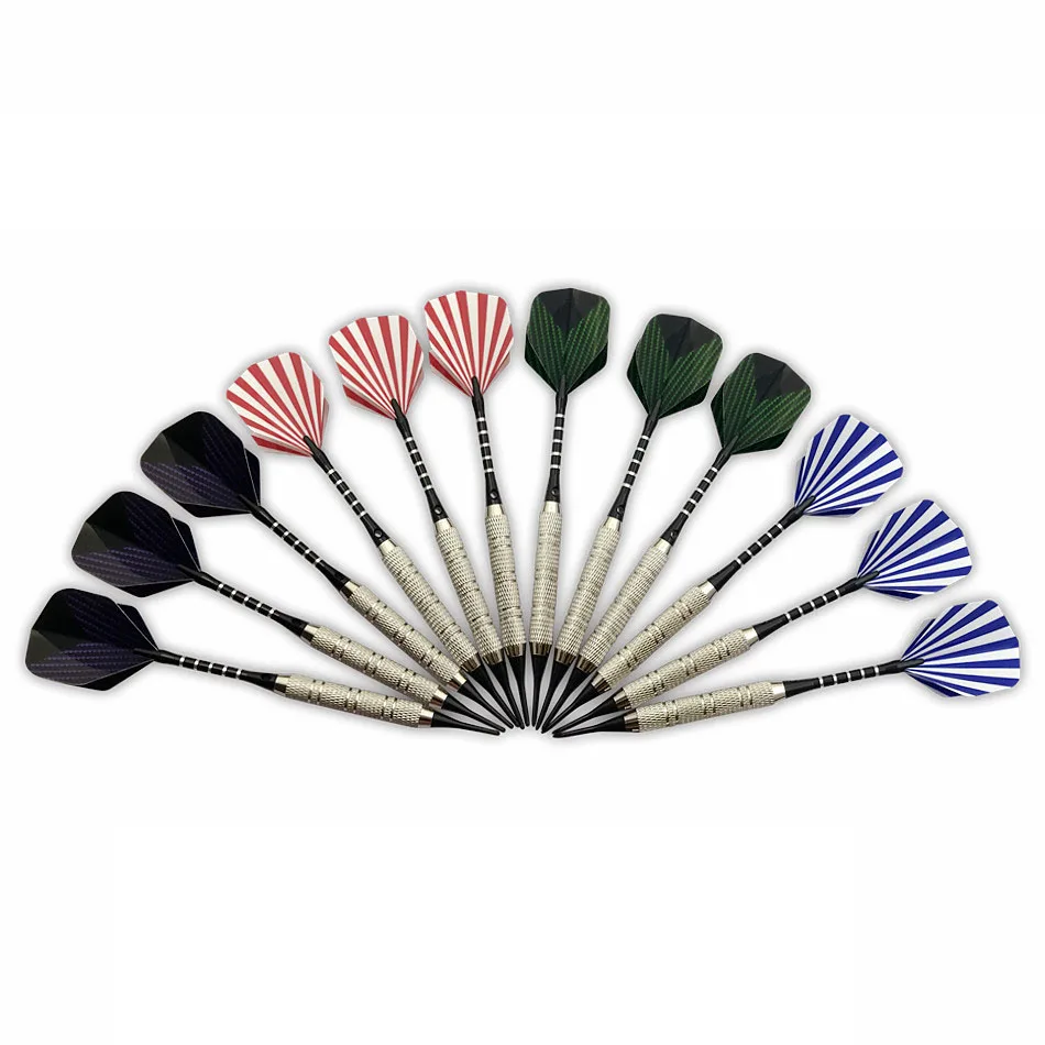 12 pcs Plastic Soft Tip Darts With 100 Extra Tips  Nice Flights Set Tips Needle Replacement professional Electronic Dart A