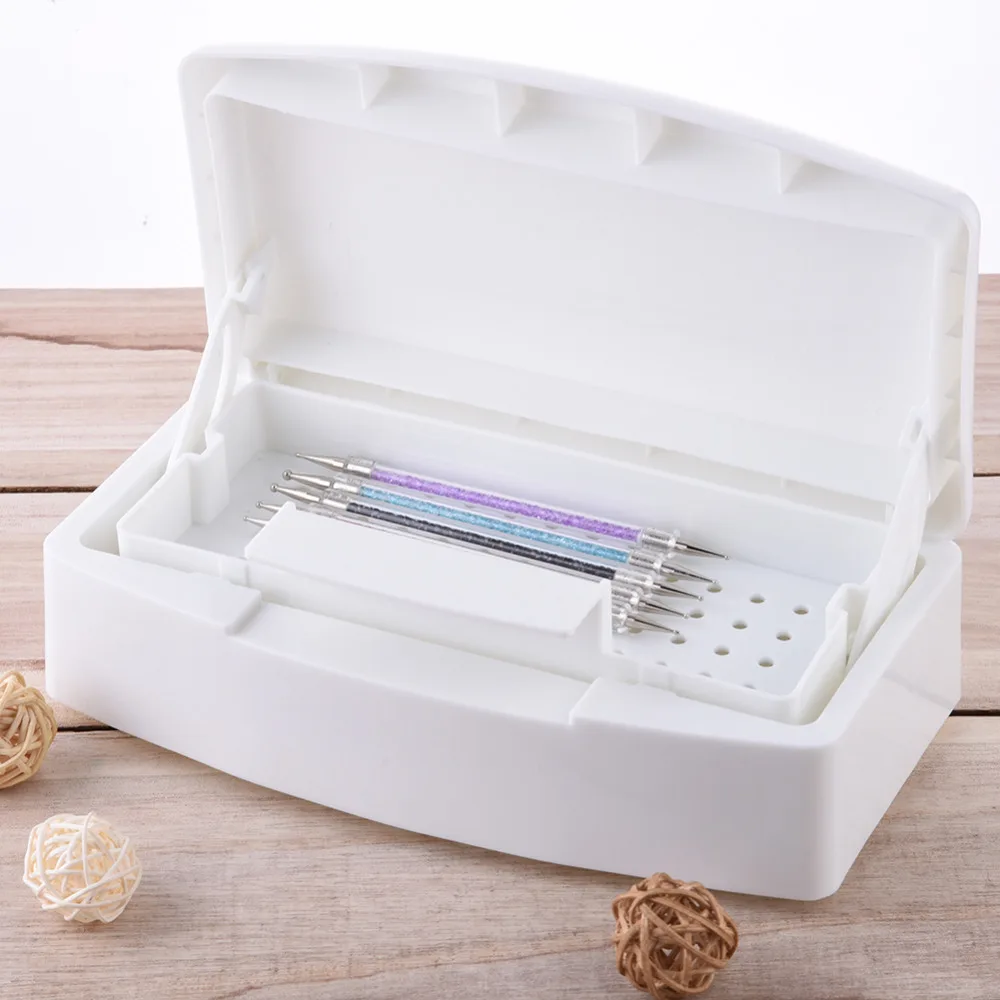 1Pcs Disinfectant Sterilising Tray Box Professional Nail Tools