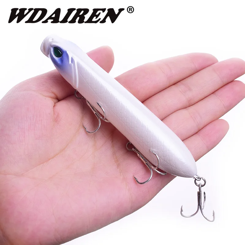 

1Pcs Fishing Hard Lure Floating Popper Fishing Wobblers 100mm 18g Topwater Artificial Bait For Seabass Pike Fishing Tackle