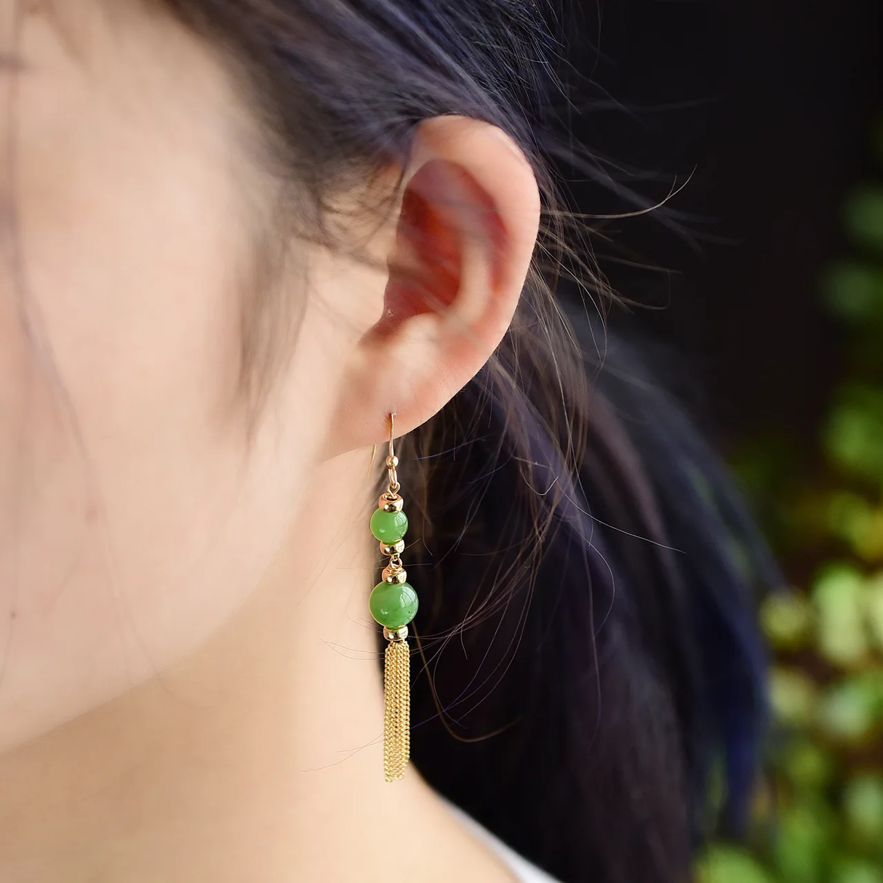 Серебряные s925 Серебряные женские модные ювелирные подвески Оригинальные ручной работы серьги натуральный камень серьги с длинными кистями