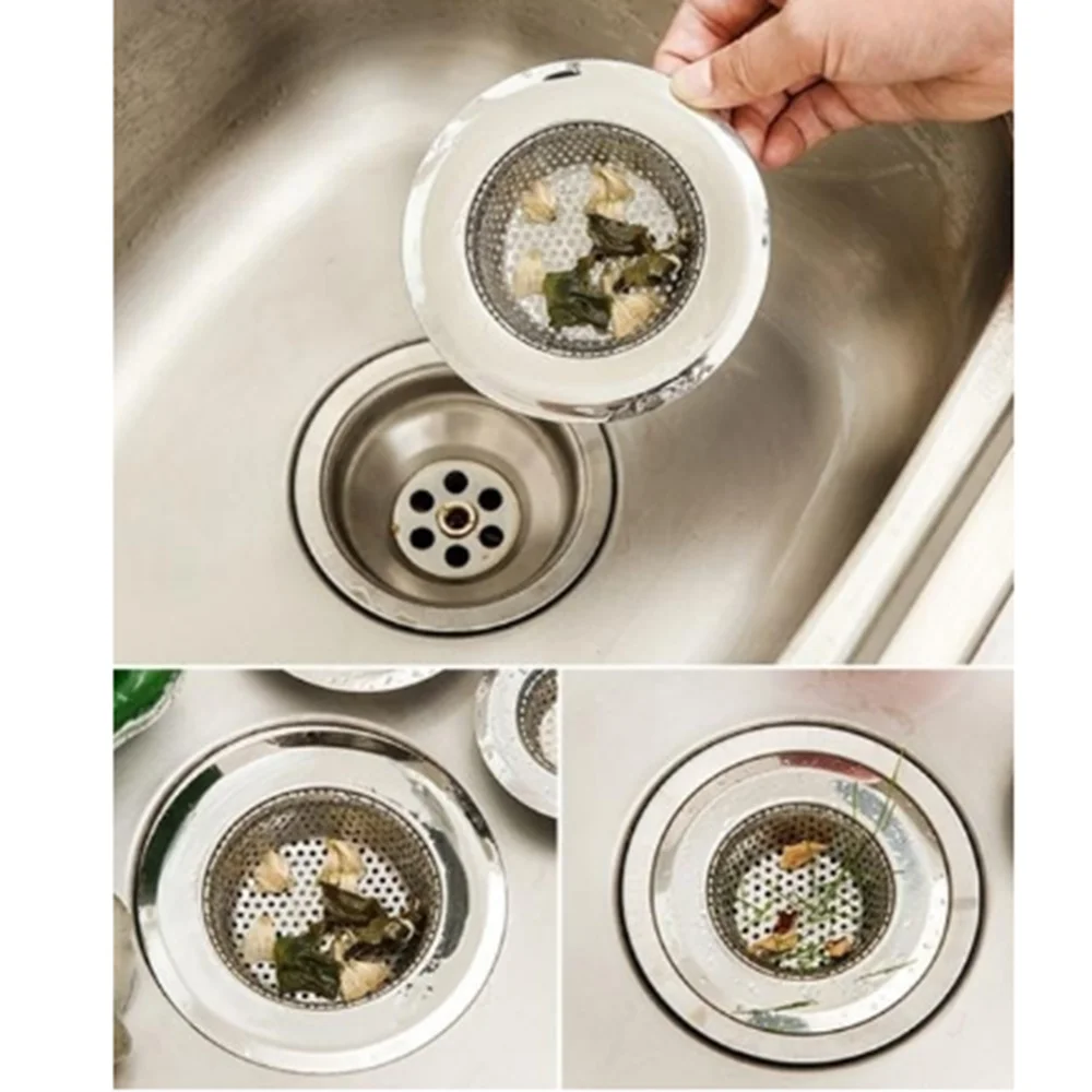 

LINSBAYWU Stainless Steel Bathtub Hair Catcher Stopper Shower Drain Hole Filter Trap Metal Sink Strainer New