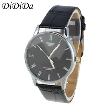 1PCS Fashion Classic Men’s Roman Number Quartz Electronic Leather Wrist Watch Free Shipping wholesale relogio masculino J9