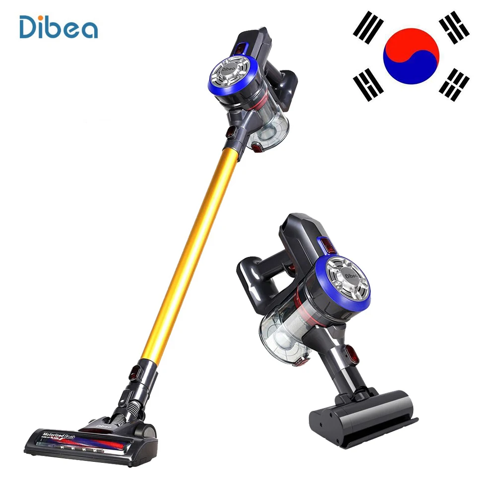 

Dibea D18 2 In 1 Handheld Cordless Vacuum Cleaner with Motorized Brush Cyclone Filter 120W 9000Pa Strong Suction Dust Collector