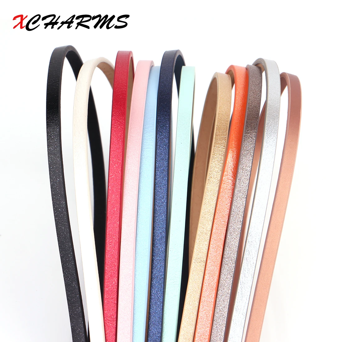 

5MM Flat PU Leather Cord/Matte Face Rope/Jewelry Findings Accessories/Fashion Jewelry Making/Bracelet Materials