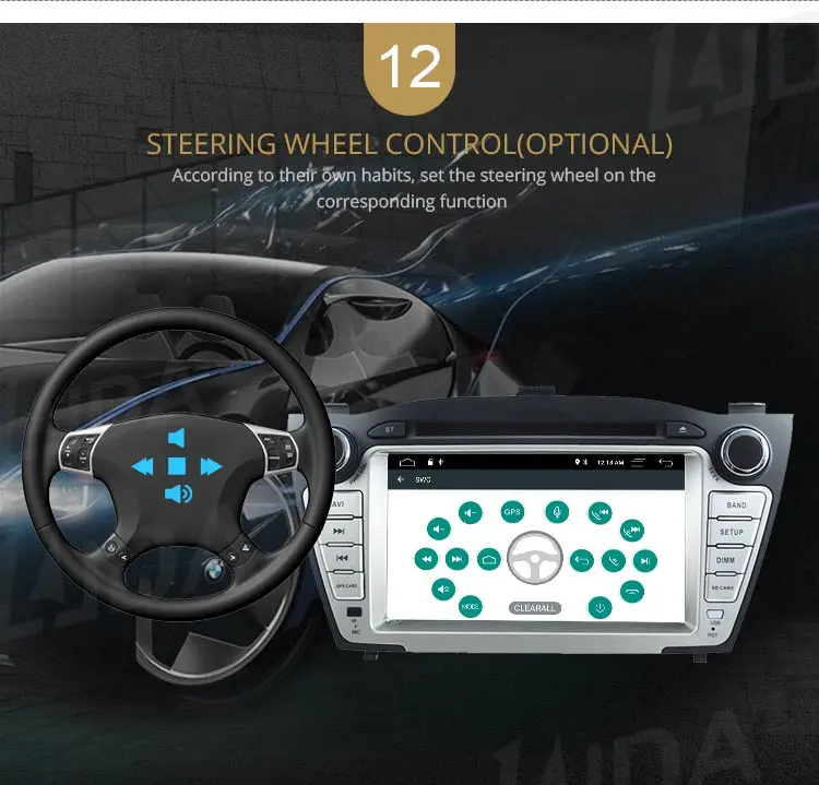 Top LJDA Android 9.1 Car dvd player for Hyundai Tucson/IX35 2011 2012 2013 2 Din Car Radio gps navigation stereo multimedia WIFI RDS 14