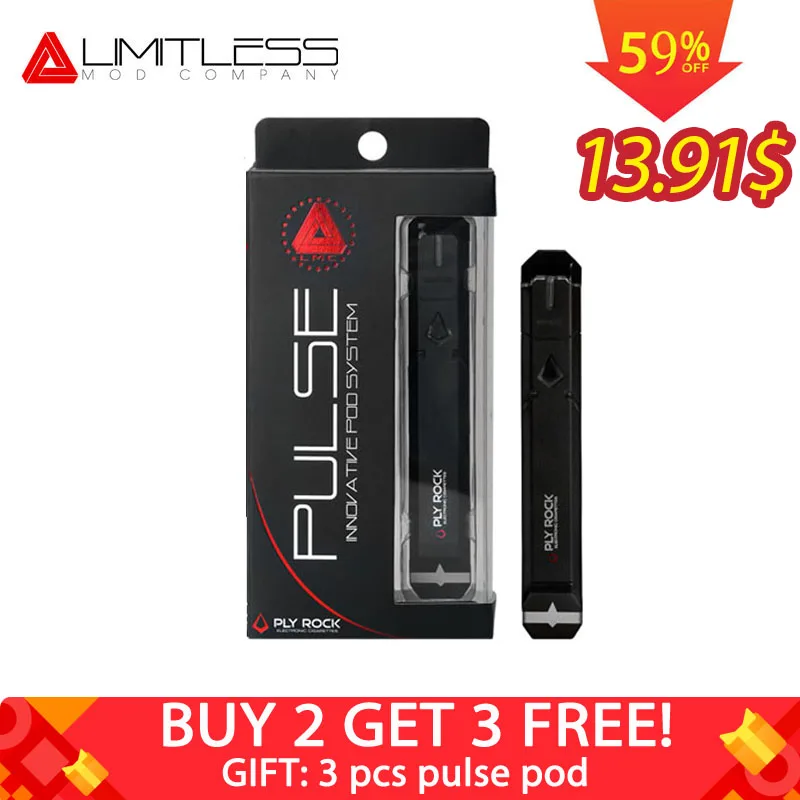 Goede Originele Onbegrensde Pulse Pod Systeem Mod Co Onbegrensde 2 ml pod systeem 8 w 380 mah elektronische sigaret Vaporizer Vs smok Vape pen 22