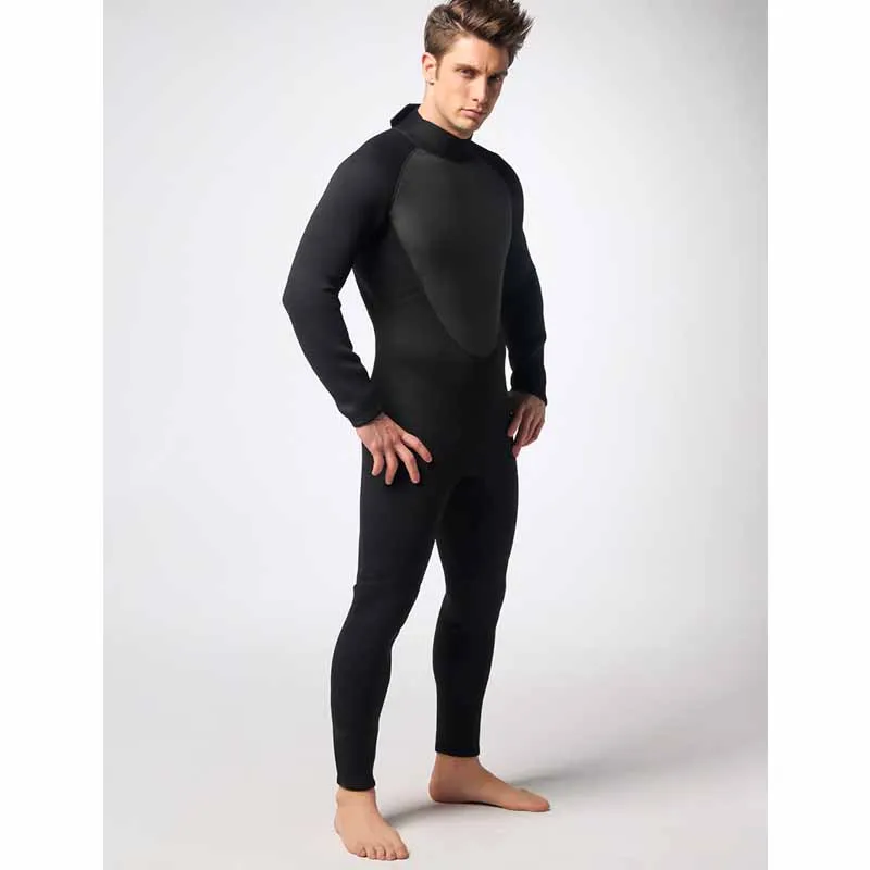Мужской 3 мм толстый цельный длинный костюм для дайвинга Мужская черная одежда для плавания износостойкая одежда для серфинга размер теплый гидрокостюм