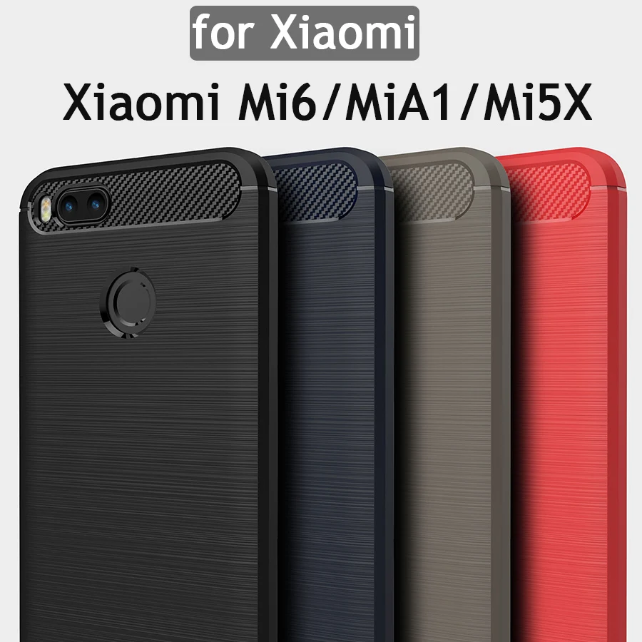 buy Cumhar for Xiaomi Mi 6X 6 Case Soft Carbon Fiber Back TPU Silicon Rubber for Mi 5 5S Plus A1 Note 2 3 Max Mix 2S Cover Armor