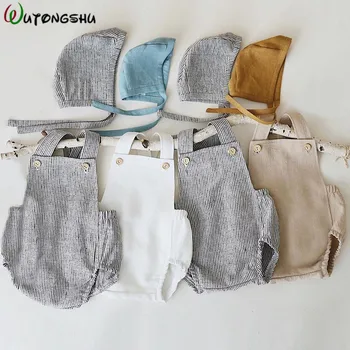 

Baby Boys Summer Rompers 0-3Y Infant Girl Solid Rompers New Baby Lovely One-pieces Kids Boy Suspender Jumpsuits Outfit Sunsuits