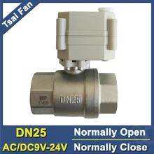 BSP/NPT " Электрический нормально открытый/закрытый клапан из нержавеющей стали с ручным управлением DC/AC9V-24V 2 провода TF25-S2-B DN25 полный порт