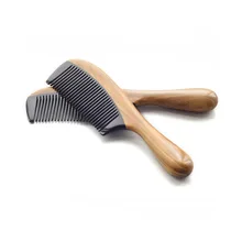7,1 дюймов ручной работы антистатический настоящий Сандал расческа для волос Расческа для распутывания волос рога буйвола зубцы гребня Уход за волосами 5 шт./партия P028