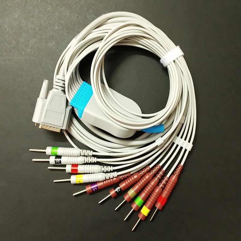 Совместим с Edan SE 1 Φ монитор ECG/EKG 10 lead 3 0/4 0/snap/clip Коллекция аксессуаров для кабеля| |