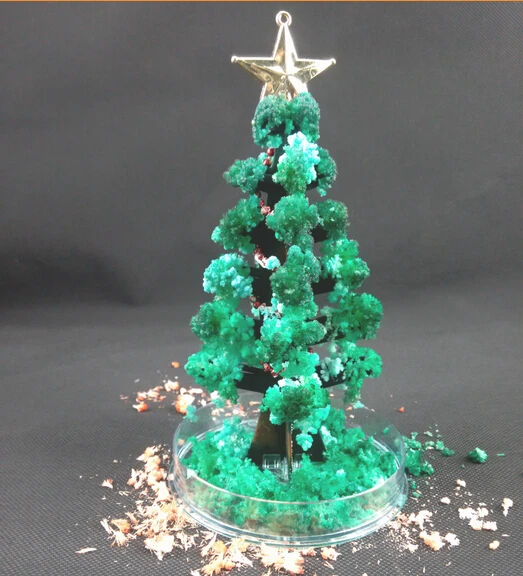 

2019 17x10cm Green DIY Magically Grow Christmas Trees Magic Growing Paper Tree Regalos Magicos Kids Baby Toys For Children 10PCS