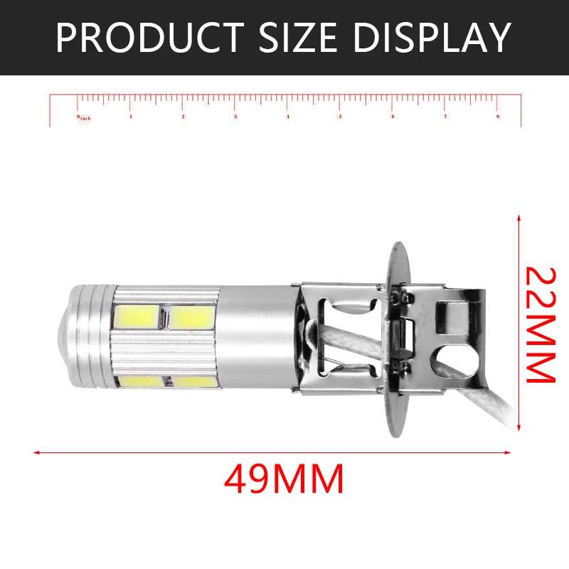 2 шт. H3 10 Led лампы для фар Противотуманные фары высокой Мощность лампа 5630 SMD Автомобильные противотуманные фары Лампы CANBUS 12V 6000K автомобильные аксессуары