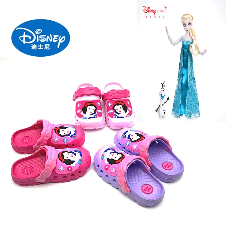 

Disney Children's Hole Shoes Comfortable Breathable Sandals Non-slip Wearable Kids Princess Beach Slippers#30