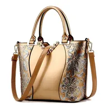 Mujeres Bolso de cuero de patente genuino diamante hombro Messenger bolsos diseñador Bolso Mujer
