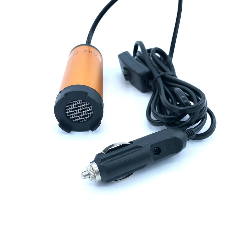 미니 잠수정 디젤 연료 전송 물 오일 흡입 펌프 38MM 알루미늄 합금 DC 12V 24V 12L/Min 25W 자동차 시가 라이터