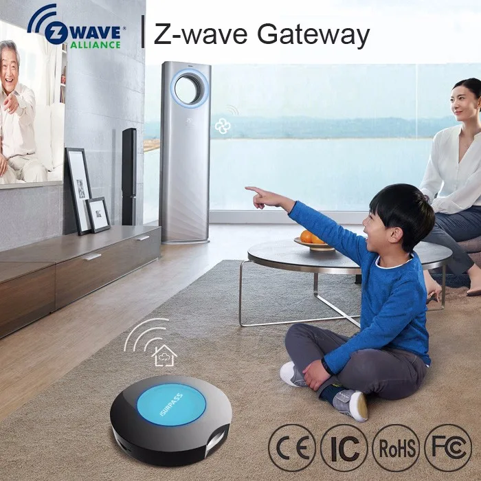 Z-wave шлюз концентратор центр управления Лер EU868.42MHz Встроенный инфракрасный датчик приложение Управление ТВ коробка и AC Поддержка настройки сцены