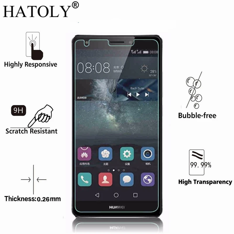 

2PCS Tempered Glass For Huawei Mate S 5.5" Ultra-thin Screen Protector for Huawei Mate S Film For Huawei Mate S Glass HATOLY