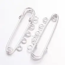 Iron Kilt Pins Brooch Findings Silver 16x50mm