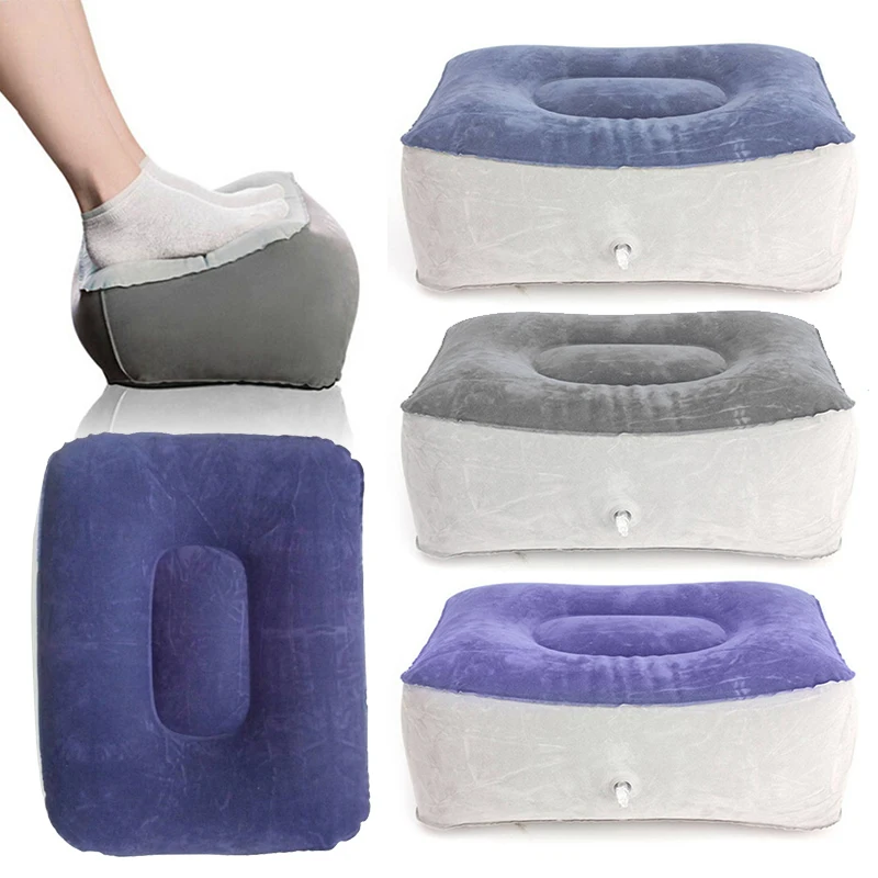 Portable Inflatable Travel Foot Rest Footrest Pillow Air ...