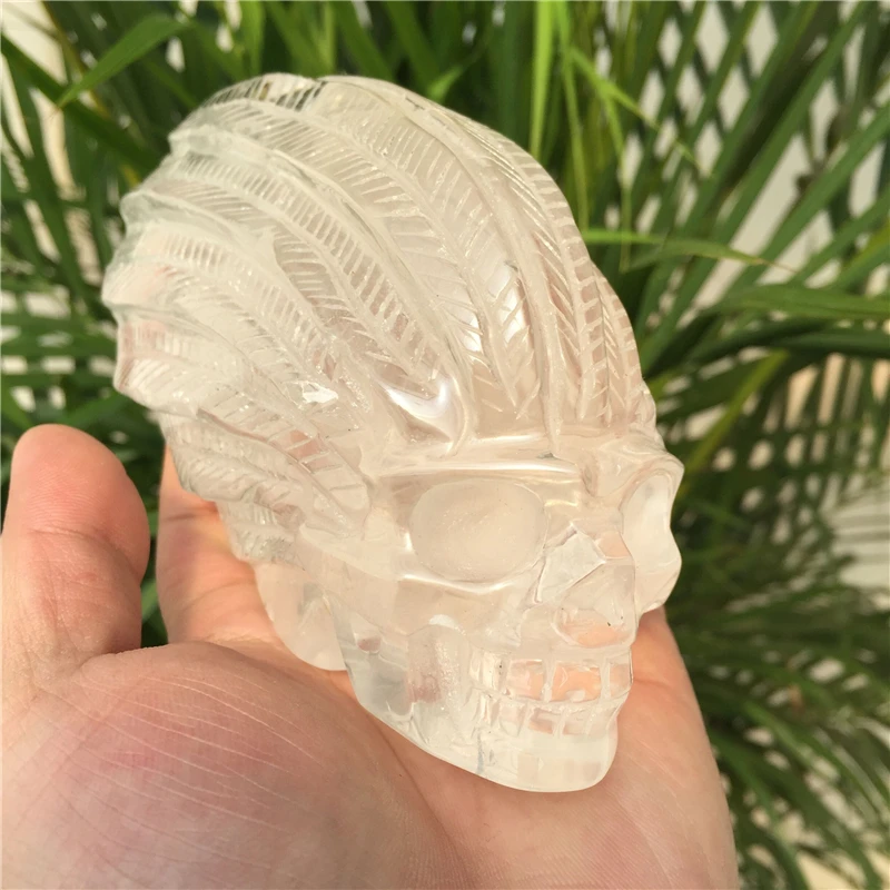 Hand carved white crystal skull for treatment.skull skullskull