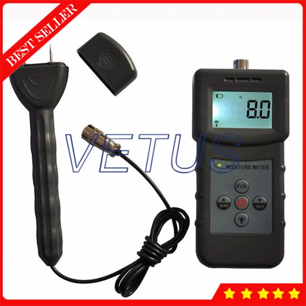 Kopen MS360 2 in 1 Pin type en Inductieve Textiel Vochtmeter voor hout Hout papier Bamboe Carton Beton Vocht Analyzer