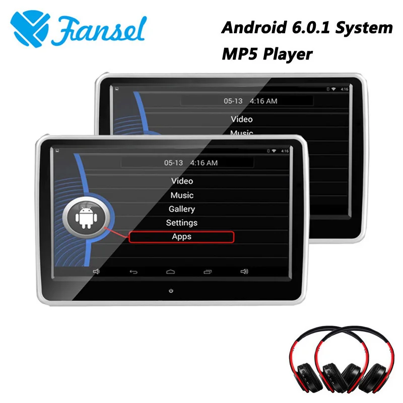 

Fansel 10.1 inch Car Headrest monitor Android 6.0.1 System with WIFI IPS Touch Screen MP5 Player with USB/SD/Bluetooth/Speaker