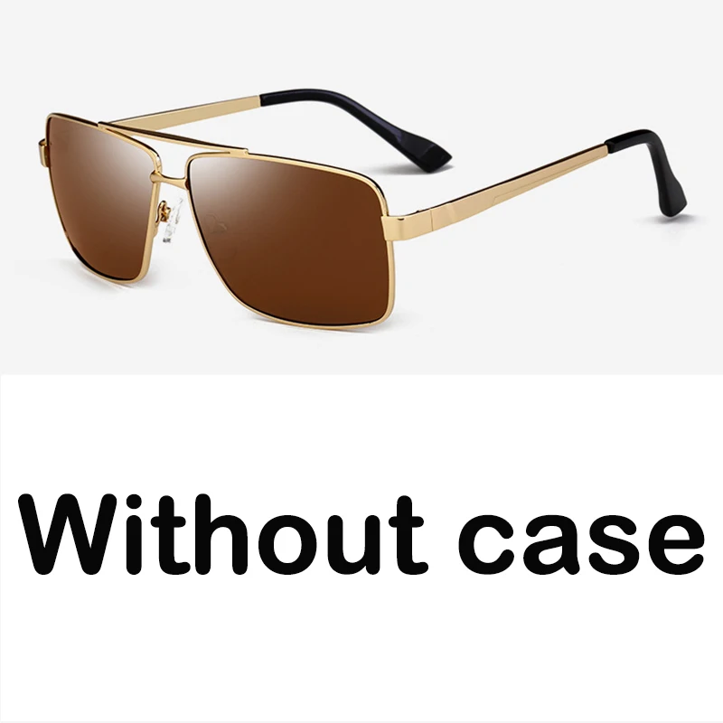 HDCRAFTER, солнцезащитные очки, мужские, поляризационные, Ретро стиль, фирменный дизайн, UV400, высокое качество, для вождения, солнцезащитные очки для мужчин, zonnebril mannen - Цвет линз: no-gold